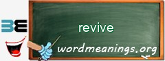 WordMeaning blackboard for revive